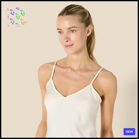 Satin Slip Nightgown Elegant Minimal Chic Lounge Sleepwear Adjustable Straps - Picture 4 of 8